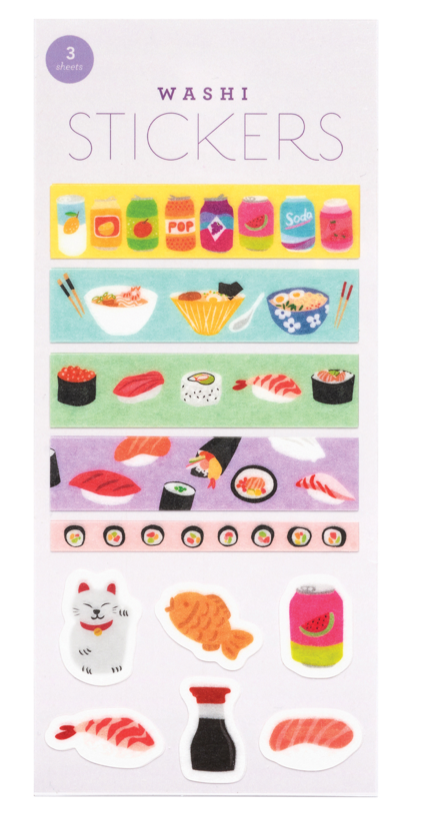Girl of All Work Asian Foods Washi Stickers